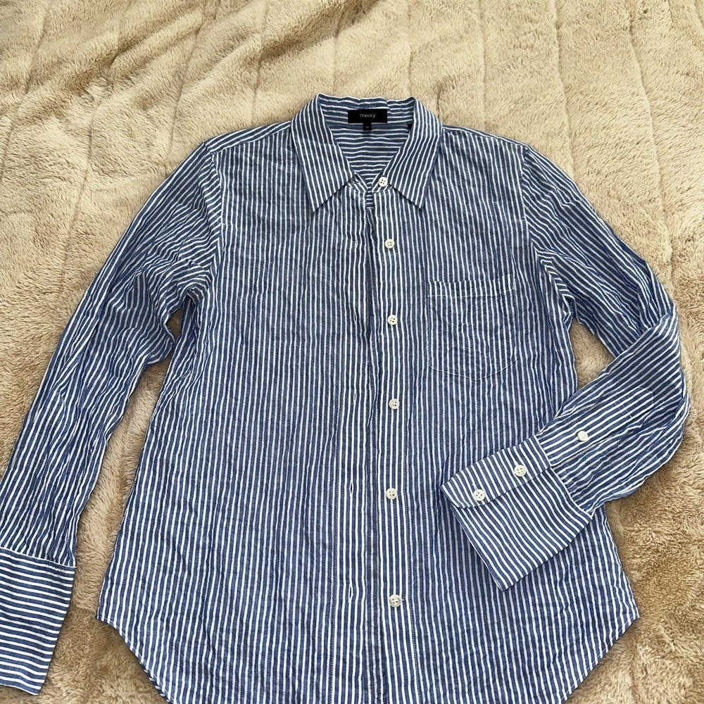Theory cotton button down